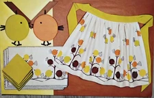 Apron & Napkin Ad National Handcraft Institute Des Moines Iowa Vtg Pc