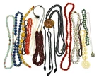 Lot of 14 Vintage & Modern Costume Asian Jewelry Stone Porcelain Necklaces (D)