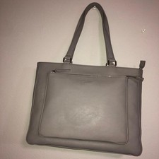 Margaret Howell Idea Genuine Leather Gray Business Tote Bag Women Rare Model LIm