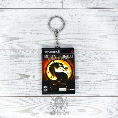 Mortal Kombat Deception Mini PS2 Game Case Keychain Magnetic Opening with Disc