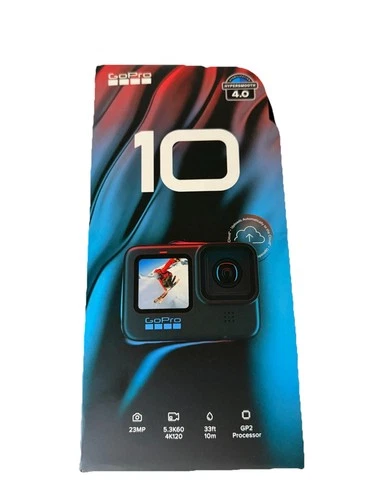 GoPro HERO10 Black - Waterproof Action Camera with Front LCD and Touch Rear New