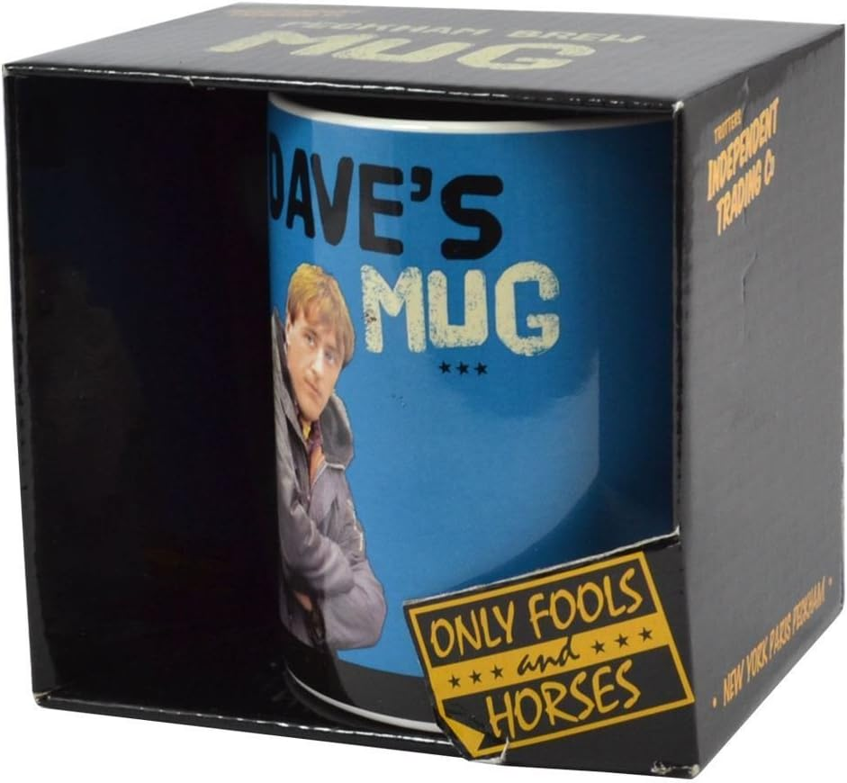 Dave'S Blue Ceramic Mug 11Oz | Retro 80S TV Show Novelty Mug for Cappuccino, Lat