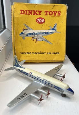 Dinky Vickers Viscount Air Liner 706 Air France F-BGNL Near Mint & Original Box