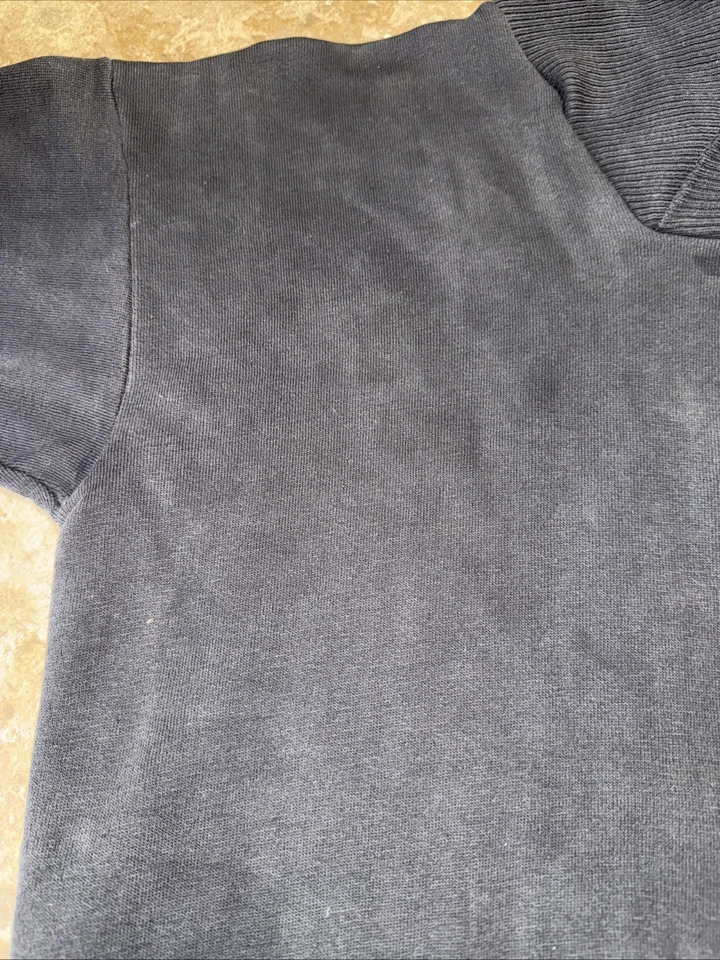 VINTAGE 50s Champion Running Man WEST POINT Black Raglan Sweatshirt W/Collar L - Image 3 of 4