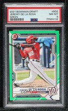 2021 Bowman Draft Green 44/99 Jeremy De La Rosa #BD-2 PSA 8 0s2w