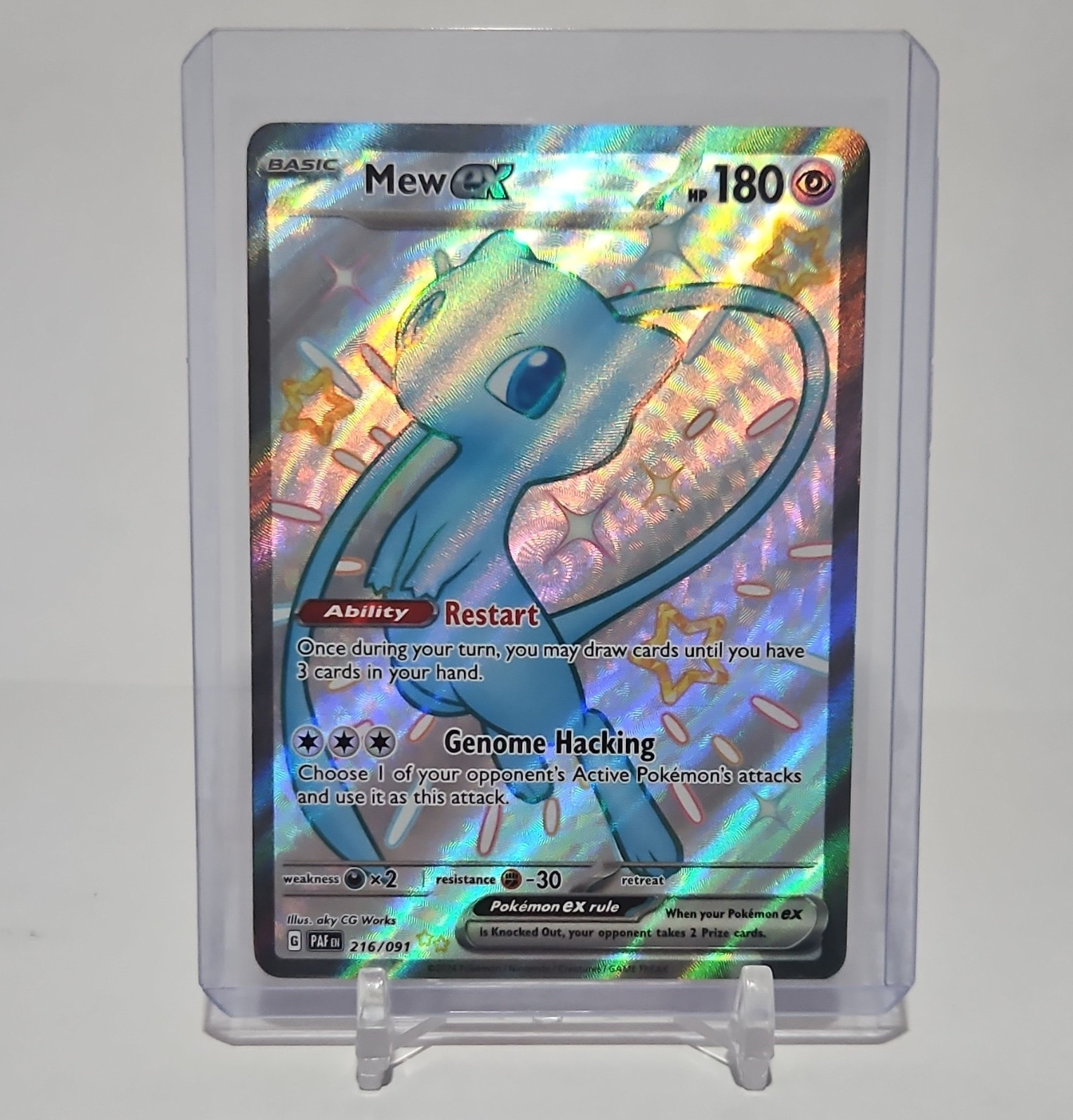 The Pokémon Company Pokemon TCG Mew ex EX 216/091 Paldean Fates Holo SUR Eng 180