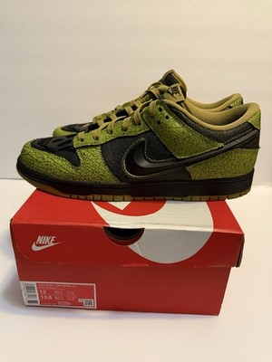 Nike Dunk Low Retro QS Halloween Skull Bright Cactus Black HV6103-300 Size 12