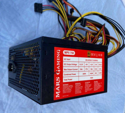 Mars Gaming MPII750 ATX 750W Power Supply 85+ Used