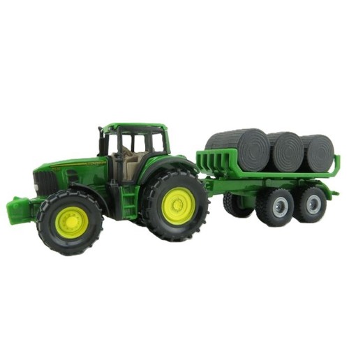 JOHN DEERE 7530 TRACTOR w/TRAILER & BALE - SIKU 1:87 BLISTER PACK - Picture 4 of 5