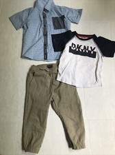 DKNY boys outfit shirt tshirt pants 3 pc set size 2T