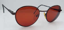Vintage JG Hook Fallon Brown Oval Metal Sunglasses Italy FRAMES ONLY