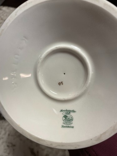 Hutschenreuther Art Deco Porcelain Candelabra by K. Tutter with Cherub - Picture 6 of 6