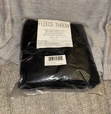 50x60 Hypoallergenic Fleece Throw Blanket, Ultra Soft, Black