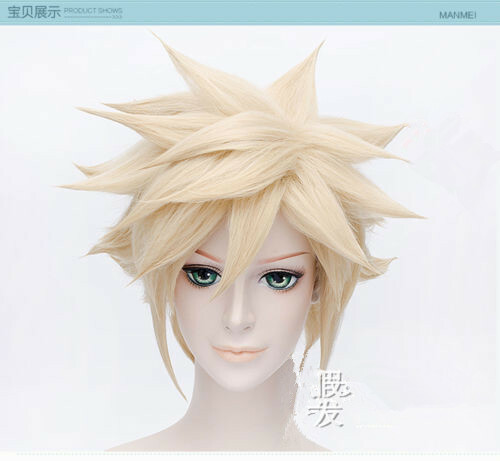 Peluca Disfraz Para Cosplay Final Fantasy VII DMMD Virus Trip FF7 Anime Cloud Strife