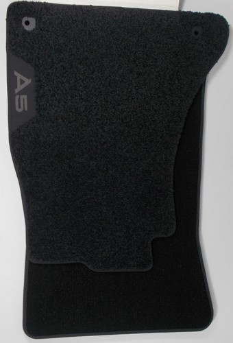Audi A5 Sportback B8 Front Carpet Mats Set Luxury Deep Pile Soul Black GENUINE - Picture 3 of 6