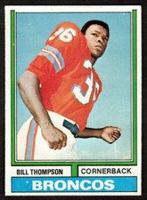 1974 Topps Bill Thompson #166 Denver Broncos 