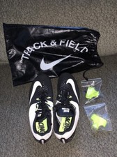 NIKE Zoom Rival S Sprint Track Spikes Shoes B  W Size 11