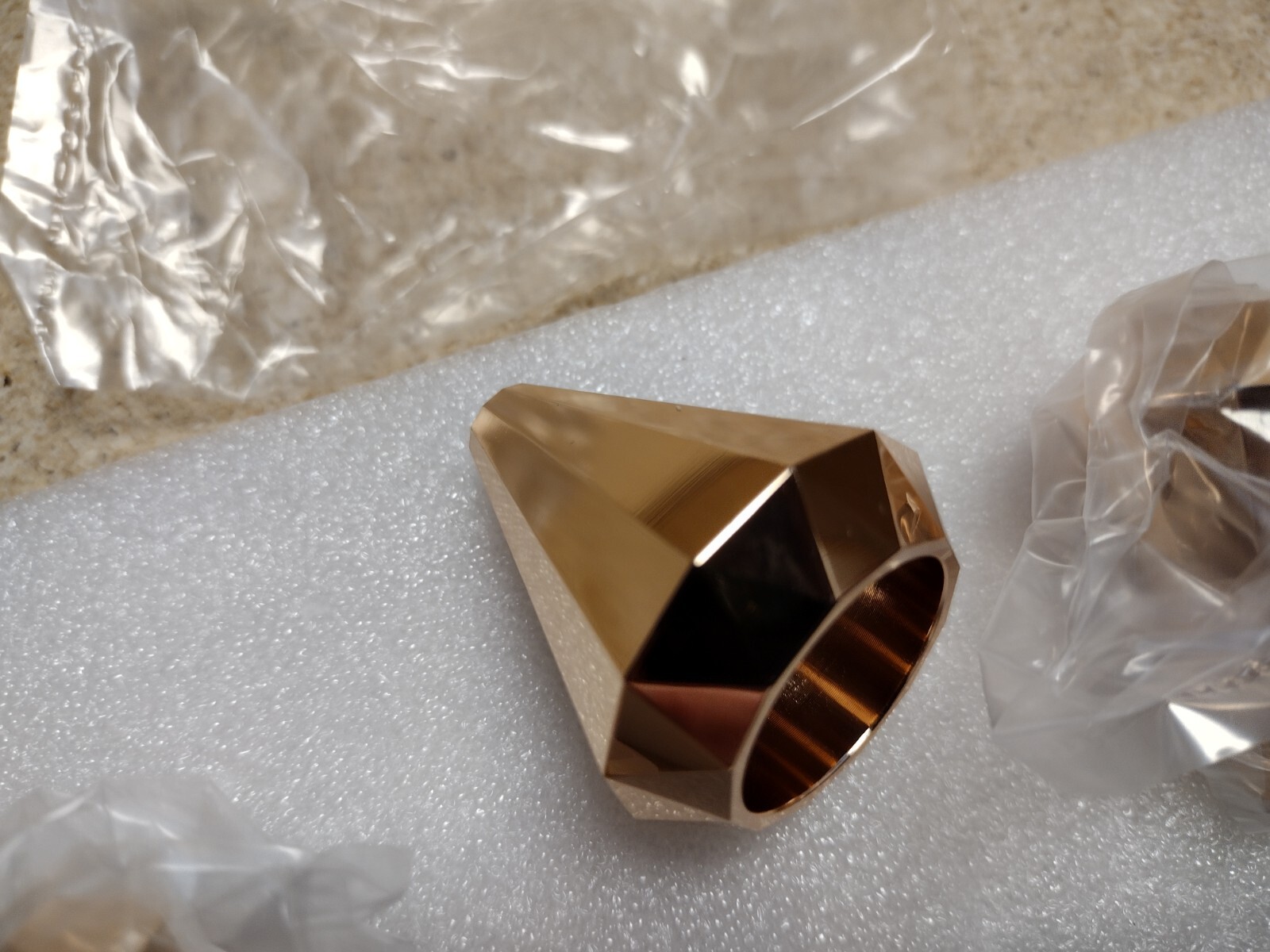 Spotmart, Gold Candle Holders Set of 3, Diamond Head Candle Holder. 