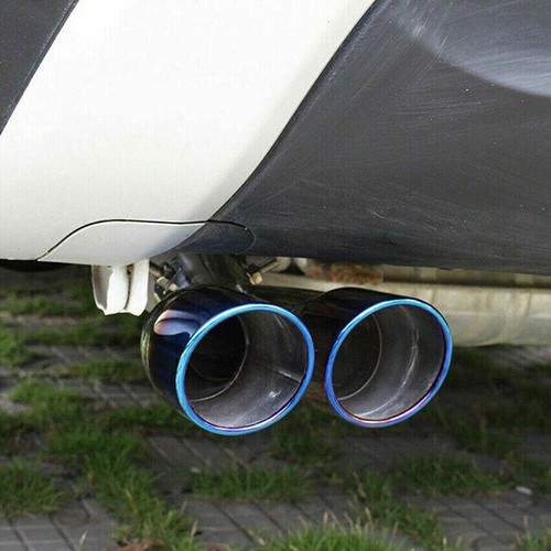 For Toyota Highlander 20-2024 Blue Polished Muffler Dual Exhaust Tip Finisher 1P - Picture 4 of 5