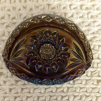 Vintage Carnival Iridescent Art Glass Belt Buckle. | eBay display picture 1