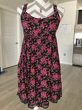 Forever 21 Multi-color Racerback Lace & Rayon Babydoll Dress Junior Size M/M