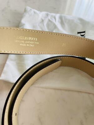 Emilio Pucci Belt Tags Yellow Green Blue Multi-Color