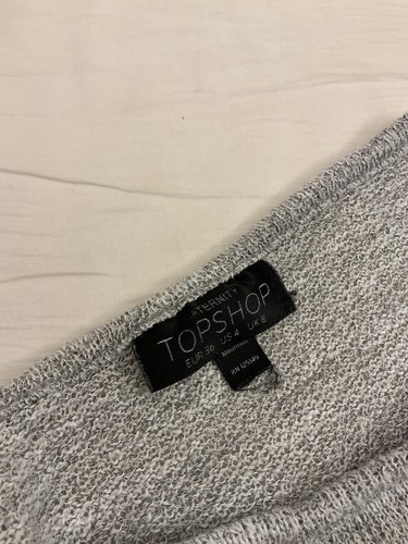 Topshop Sweater 4 Gray Crew Neck Long Sleeve Polyester Blend YGI Y1-291 - Picture 10 of 12