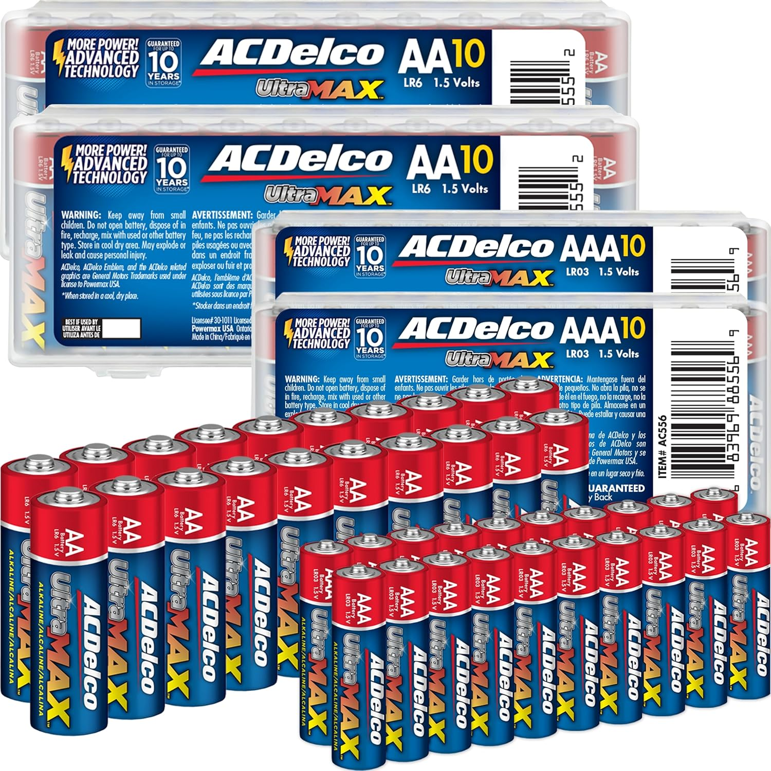Acdelco Ultramax AA and AAA Batteries, 40-Count Combo Pack, 20-Count Each, Alkal-image
