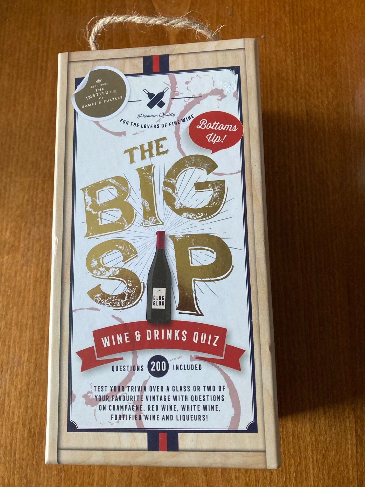 The Big Sip Wine & Drinks Quiz Game 200 Questions  - VGC