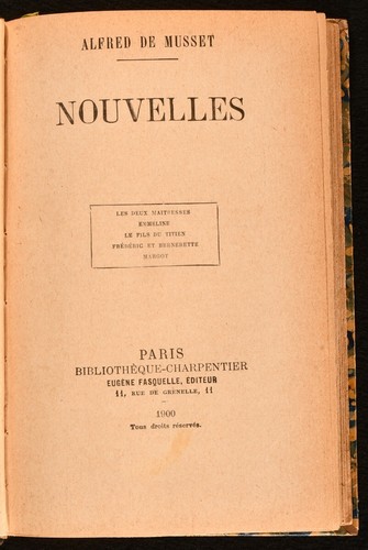 1900-1903 4vol The Works of Alfred de Musset French Language - Picture 3 of 8