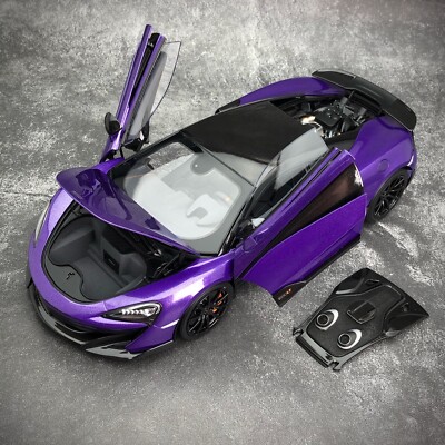 LCD 1/18 Diecast McLaren 600LT 600 LT open close car model Purple
