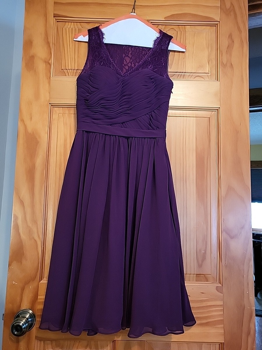 Azazie Bridesmaids/Maid of Honor Dress Size 1/2 Plum- Sleeveless