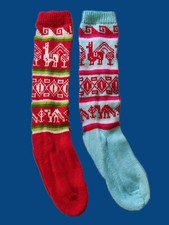BRAND NEW, SET OF 2 PAIRS, 100 ALPACA WOOL SOCKS, SIZE 6 TO 9, LEG WARMERS
