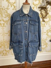 Oversized Long Denim Jacket Size 10 By I Saw It First