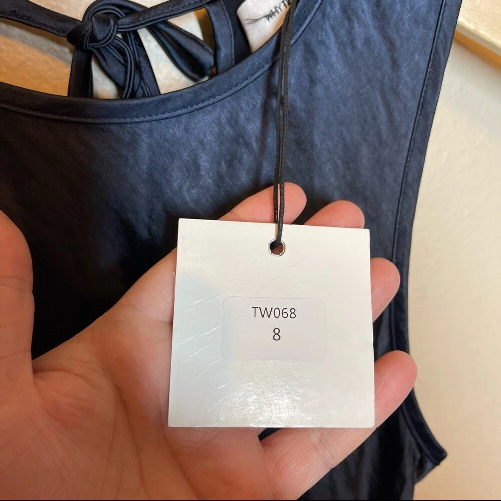 VALENTINO Abito Hepburn blu navy Whyte Valentine nuovo con etichetta taglia 8