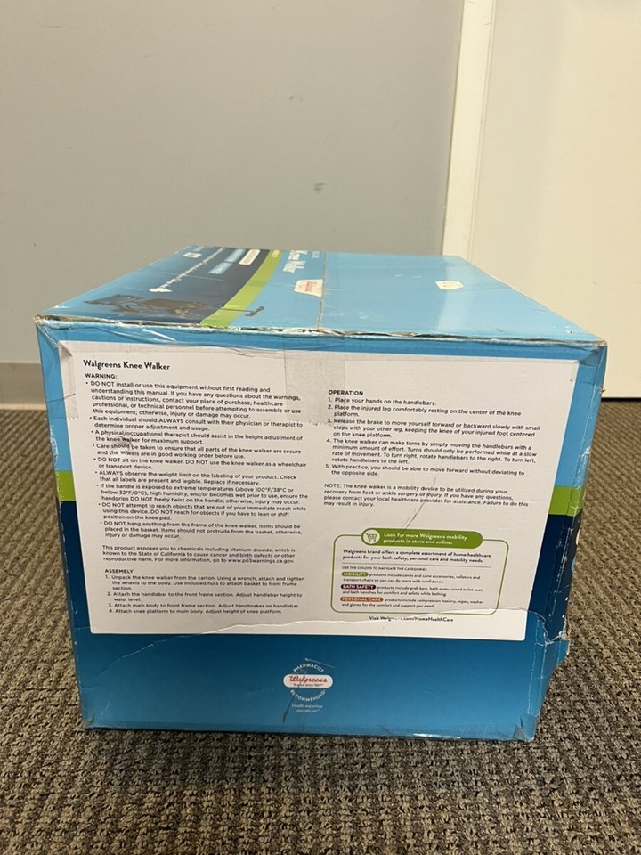 WALGREENS DELUXE KNEE WALKER (J27003217) eBay