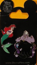 WDW Disney World 2009 Little Mermaid Ariel & Ursula PIN New on CARD - PP #74195