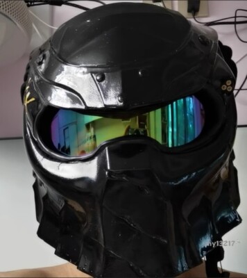 Alien Predator Full Face Mask Motorcycle Helmet Laser Light