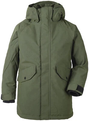 Didriksons Parka Jacke Bilbao Boy's Youth Parka  dunkelgrün winddicht Unifarben - Bild 1 von 4