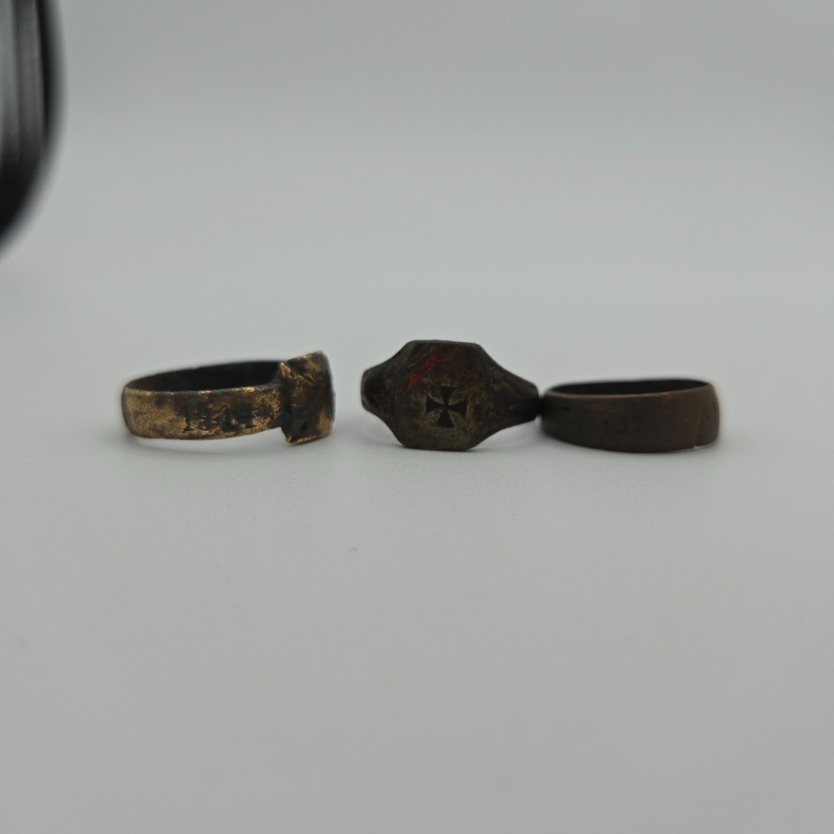 WW1 WWI Original German Ring Iron Cross Patriotic Prussian set