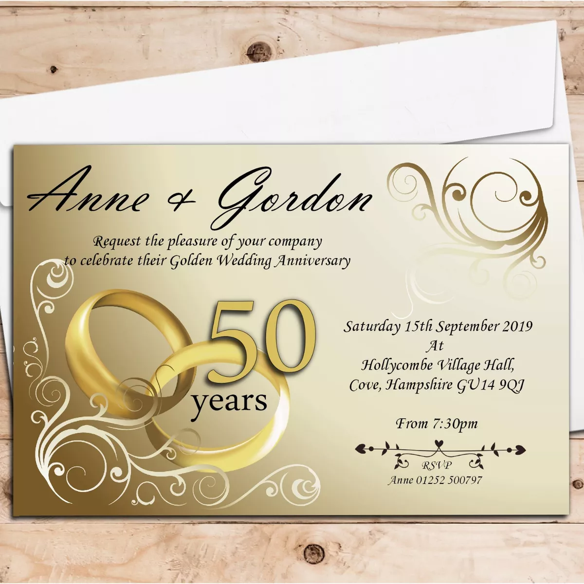 50th anniversary invitations cheap outlet