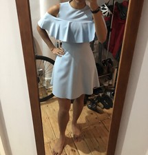 Women’s stylish dress, size 8, Zara, only worn once, light blue