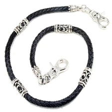 Eagle Head & Gothic Trucker Biker Key Jean Wallet Chain (28.5") Black CS16