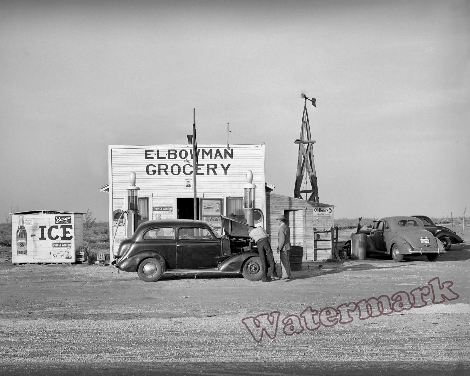 Photograph Bowman Gas & Grocery Station Dawson County Texas Year 1940