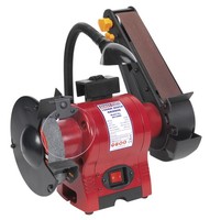 Sealey Bench Grinder Ø150mm With 50mm Belt Sander & Work Light 250w/230v Bg150bs Sealey Bench Grinder Ø150mm With 50mm Belt Sander & Work Light 250w/230v Bg150bs