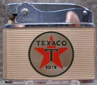 Vintage-RARE-"TEXACO GAS & OIL SERVICE" flat advertising lighter GENTLY USED