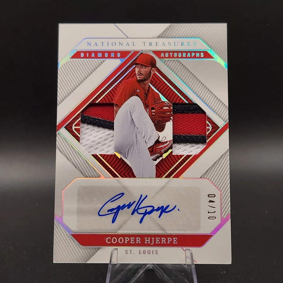 2023 Panini National Treasures DDA-CH Cooper Hjerpe Diamond Auto Patch /10 STL - Image 2 of 4