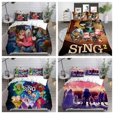 Kids Sing 2 Buster Rosita Bedding Set Duvet Cover Single Double Pillowcase Gift