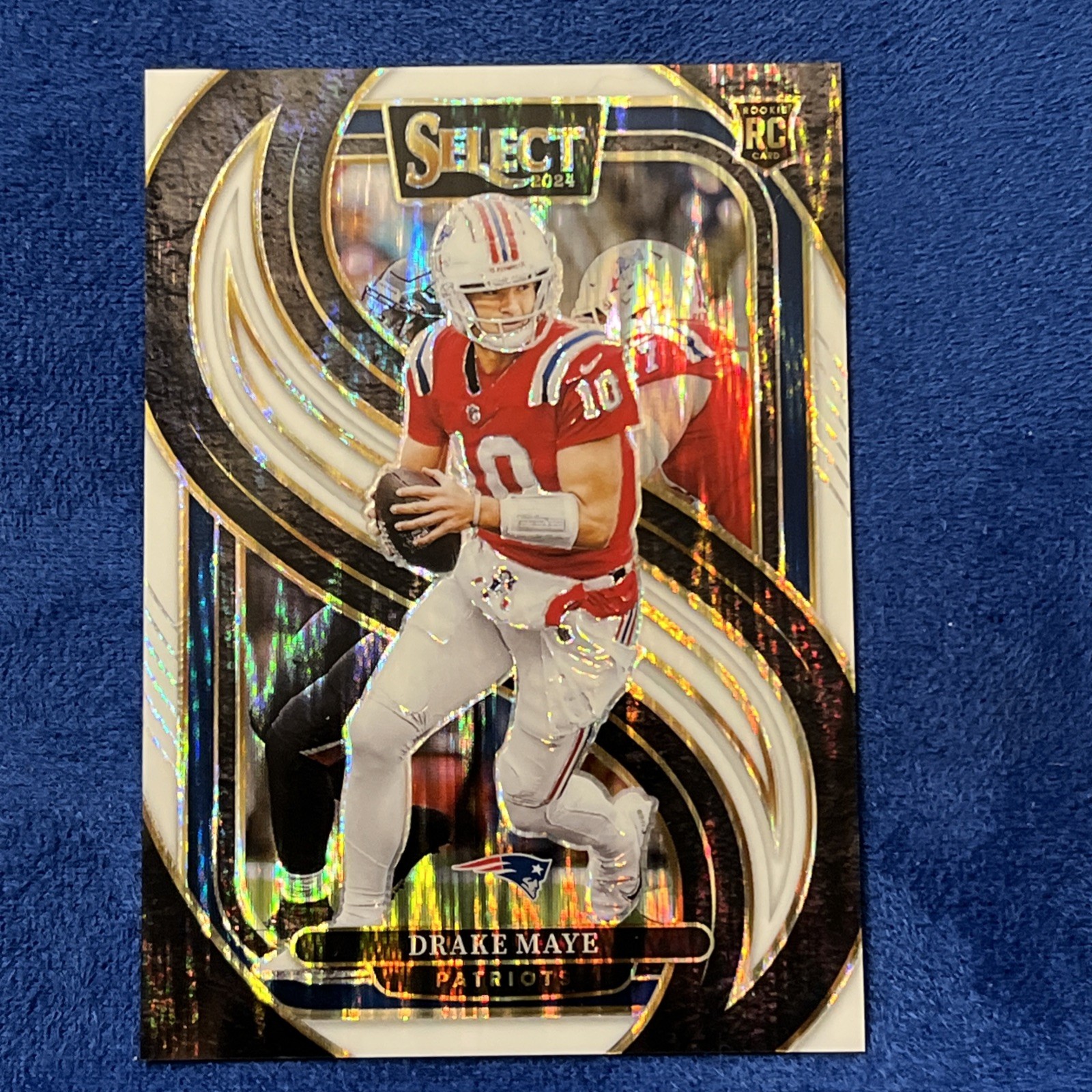 2024 Panini Select Premier Level Drake Maye #113 White Shock Prizm 161/199 (RC)