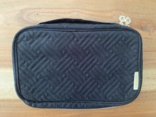 Bagsmart Zip Up Jewellery Case Bag Organiser Purse Clutch Quilted Black